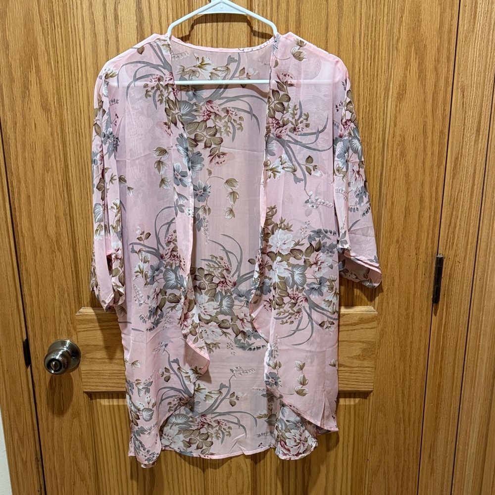 Floral Sheer Kimono Cardigan